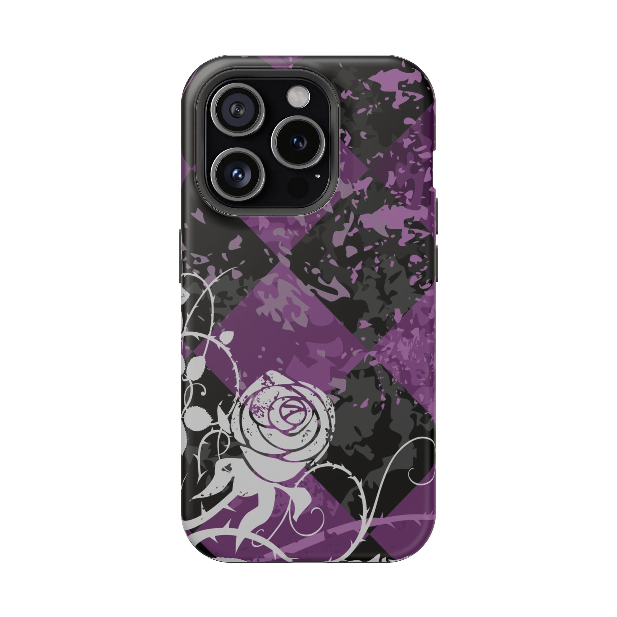 Checkered Rose Tough iPhone Case
