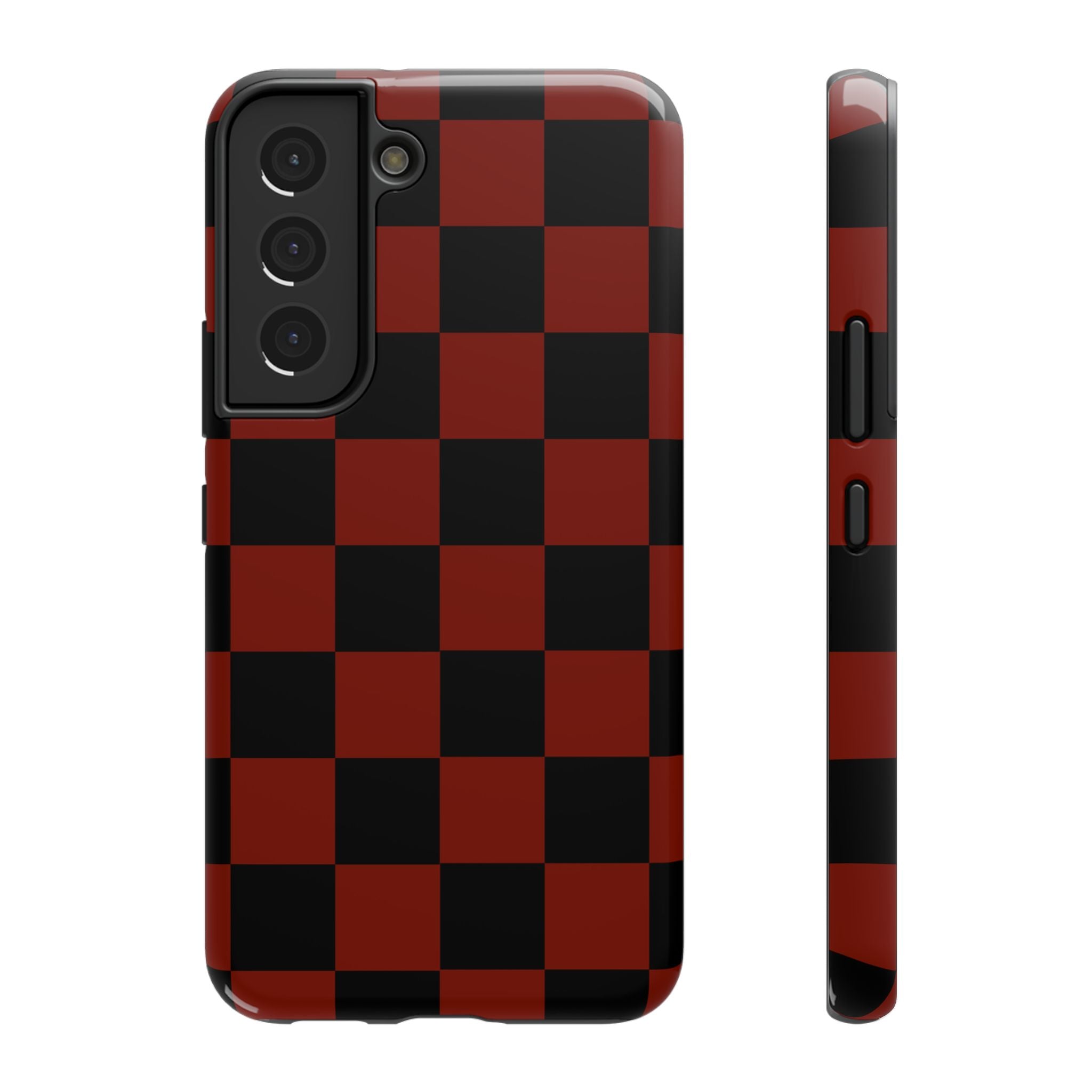 Red Grid Tough Samsung Case