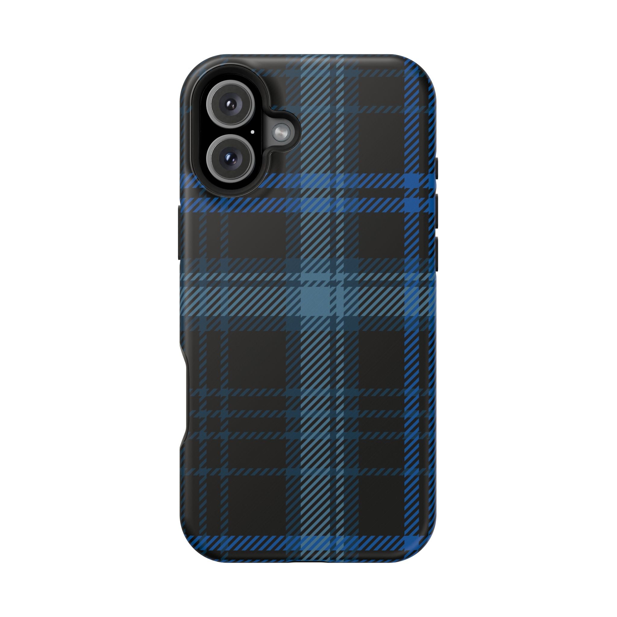 Blue Plaid Tough iPhone Case