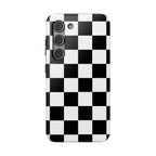 Black Grid Tough Samsung Case