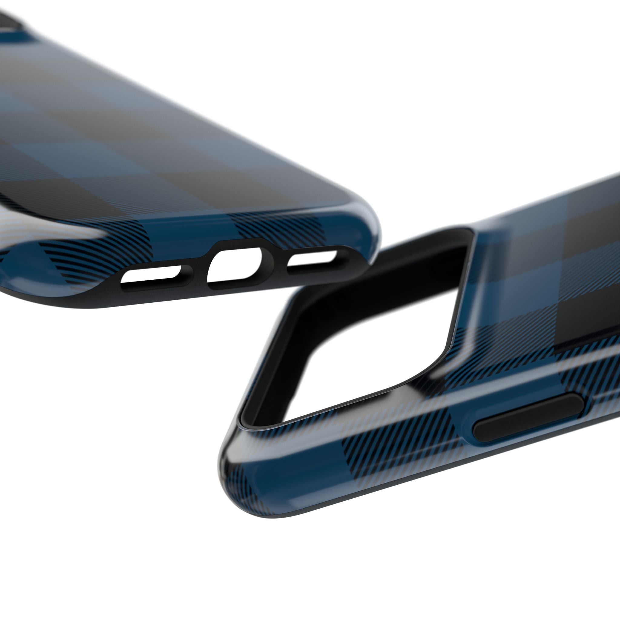 Blue Flannel Tough iPhone Case
