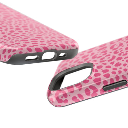 Light Pink Leopard MagSafe Tough iPhone Case