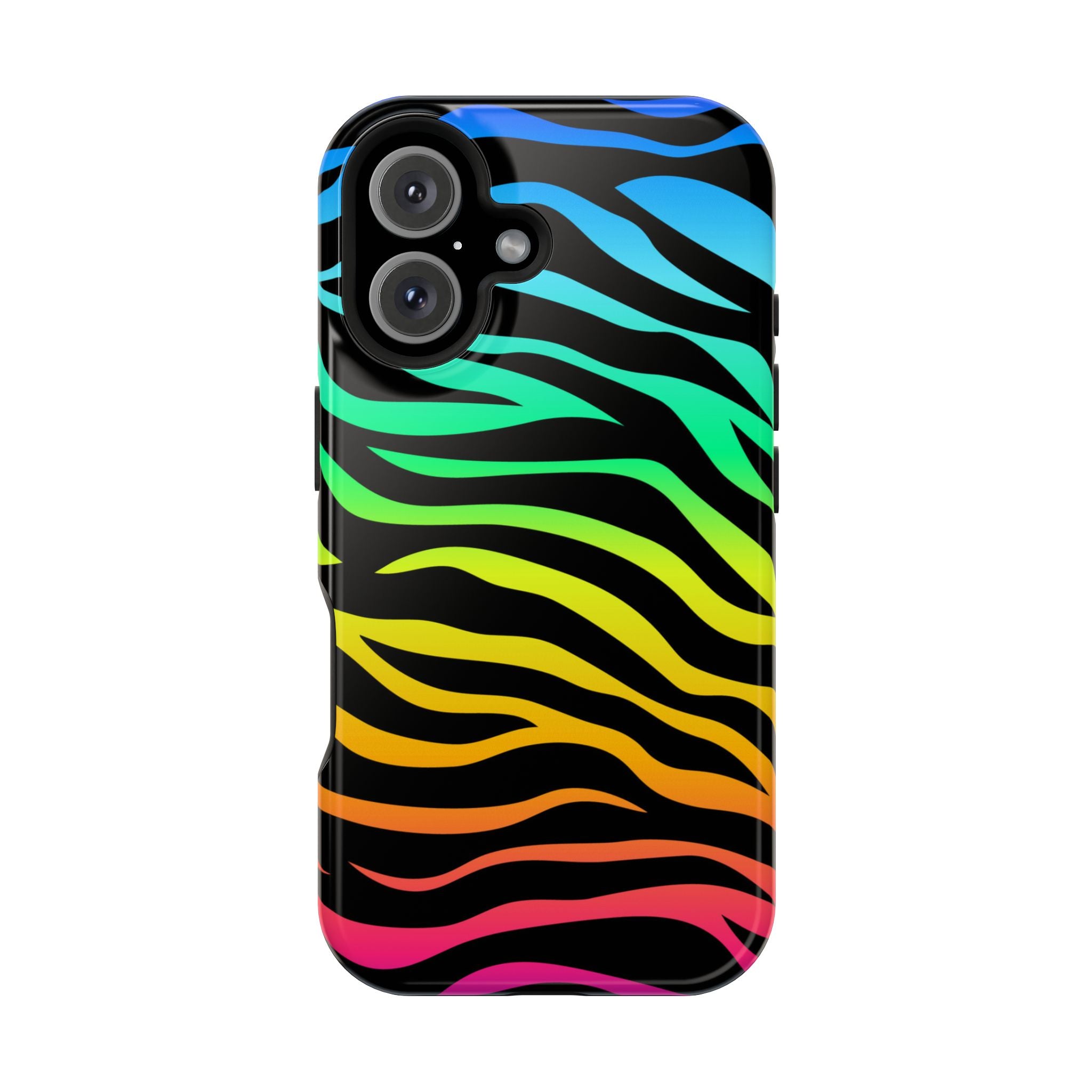 Neon Stripes Tough iPhone Case