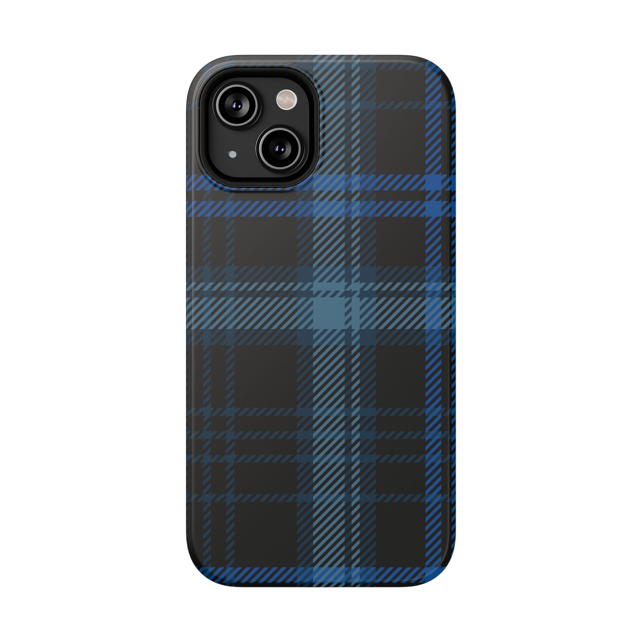 Blue Plaid Tough iPhone Case