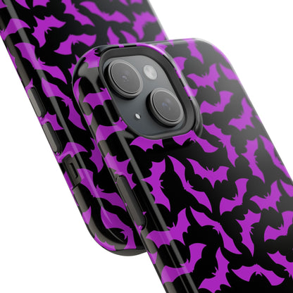 Purple Bats MagSafe Tough iPhone Case