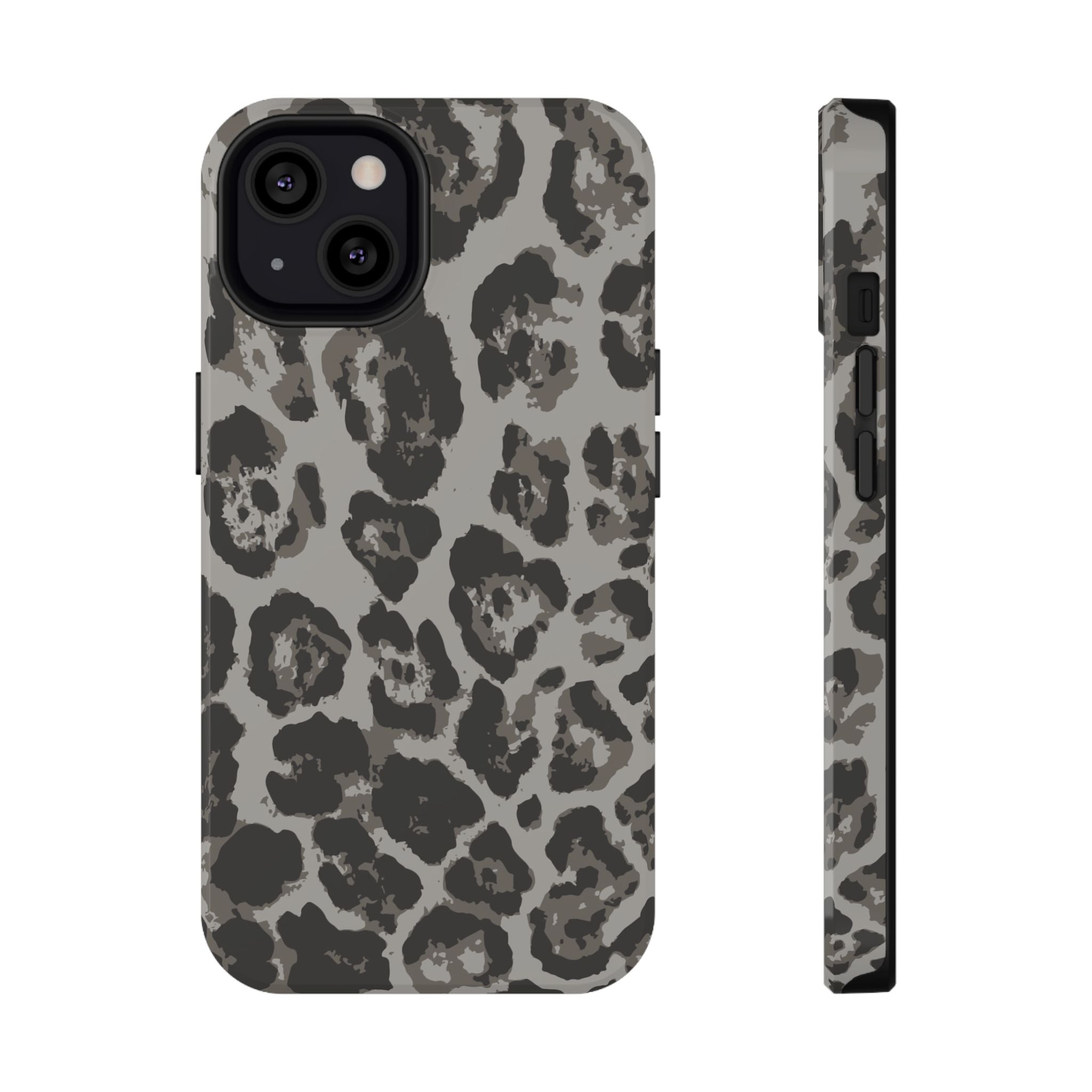 Grey Leopard Tough iPhone Case