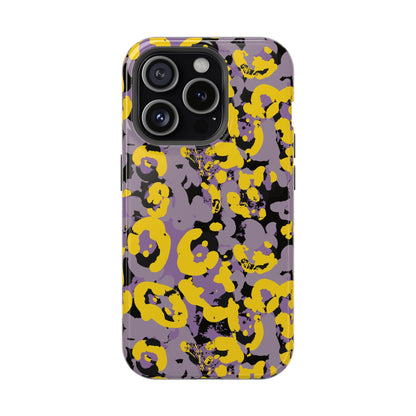 Yellow Leopard MagSafe Tough iPhone Case
