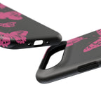 Pink Butterflies Tough iPhone Case