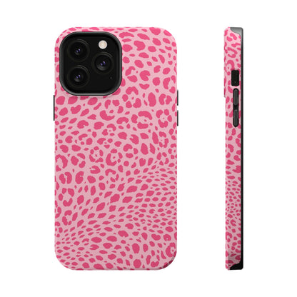 Light Pink Leopard MagSafe Tough iPhone Case