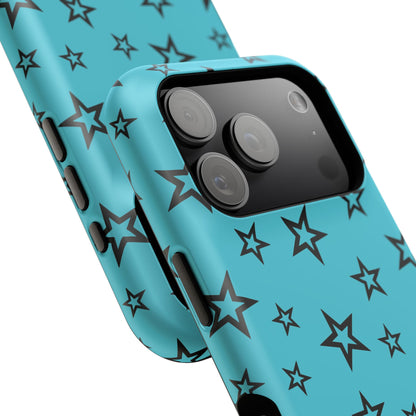 Turquoise Stars MagSafe Tough iPhone Case