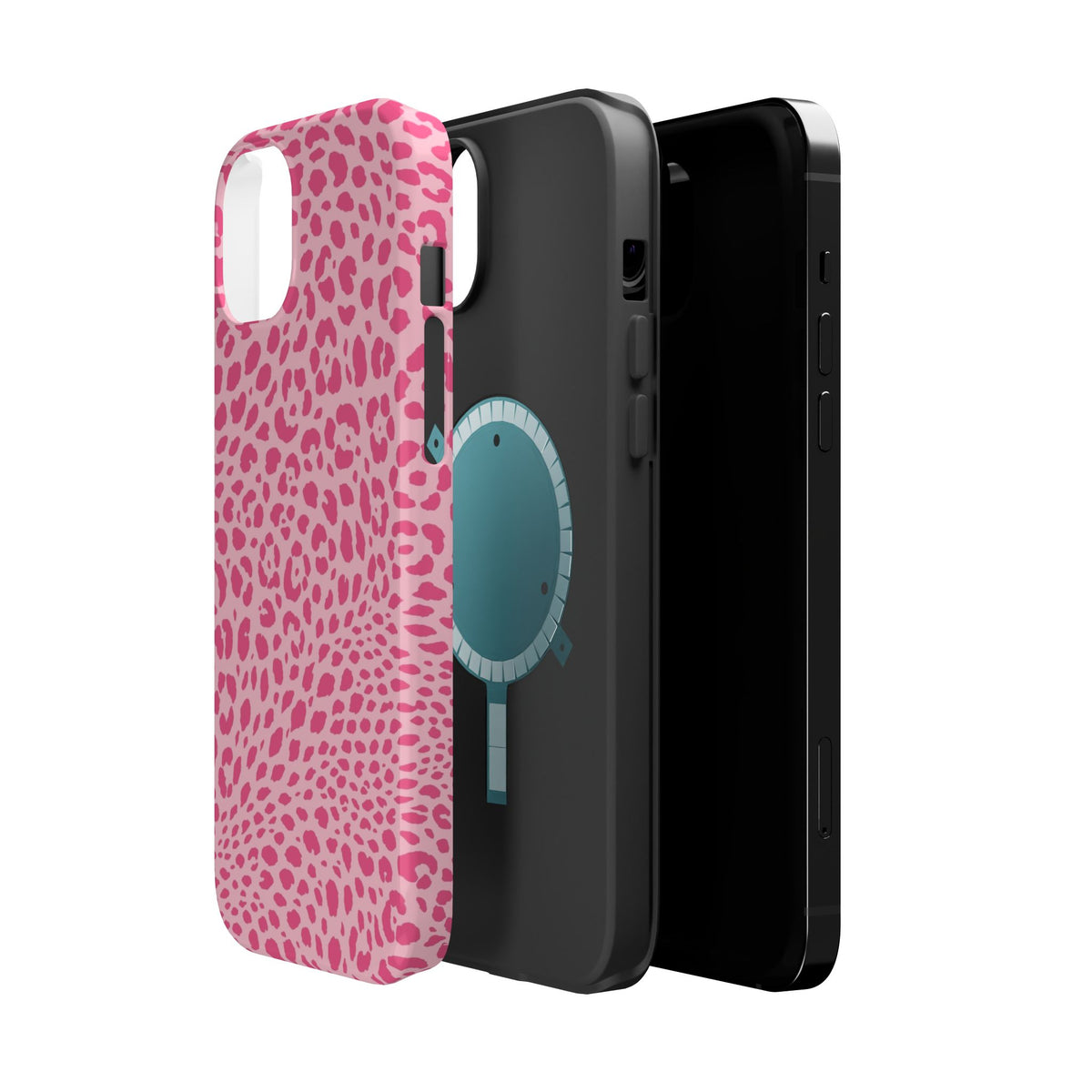 Light Pink Leopard MagSafe Tough iPhone Case