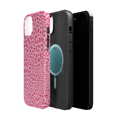 Light Pink Leopard MagSafe Tough iPhone Case