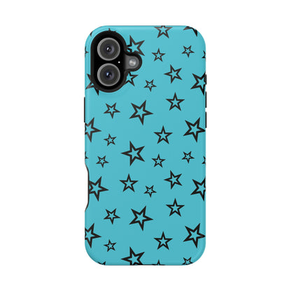 Turquoise Stars MagSafe Tough iPhone Case