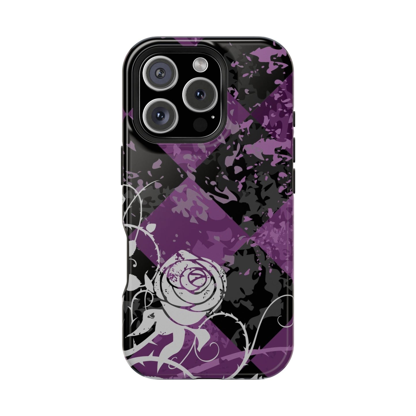 Checkered Rose Tough iPhone Case