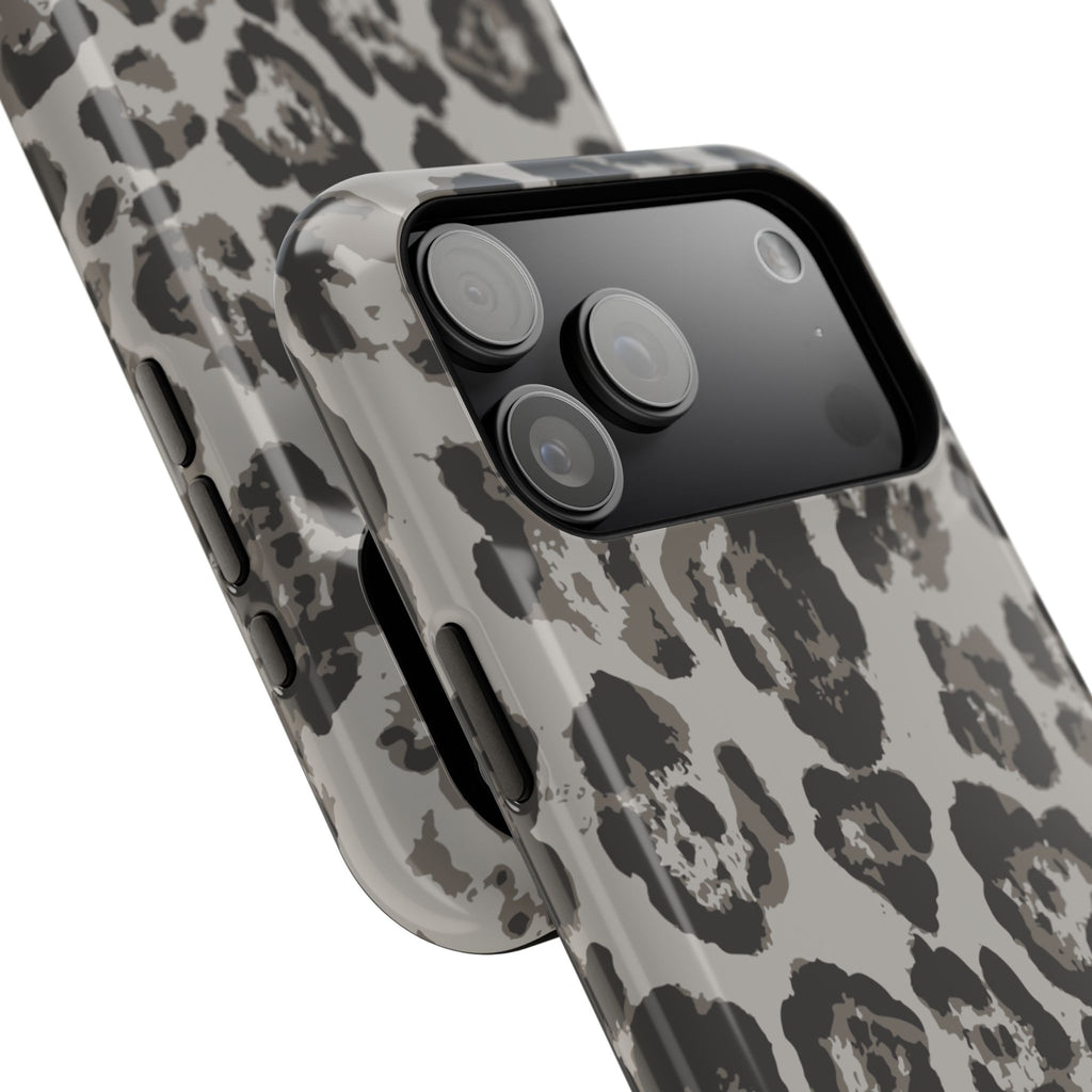 Grey Leopard Tough iPhone Case