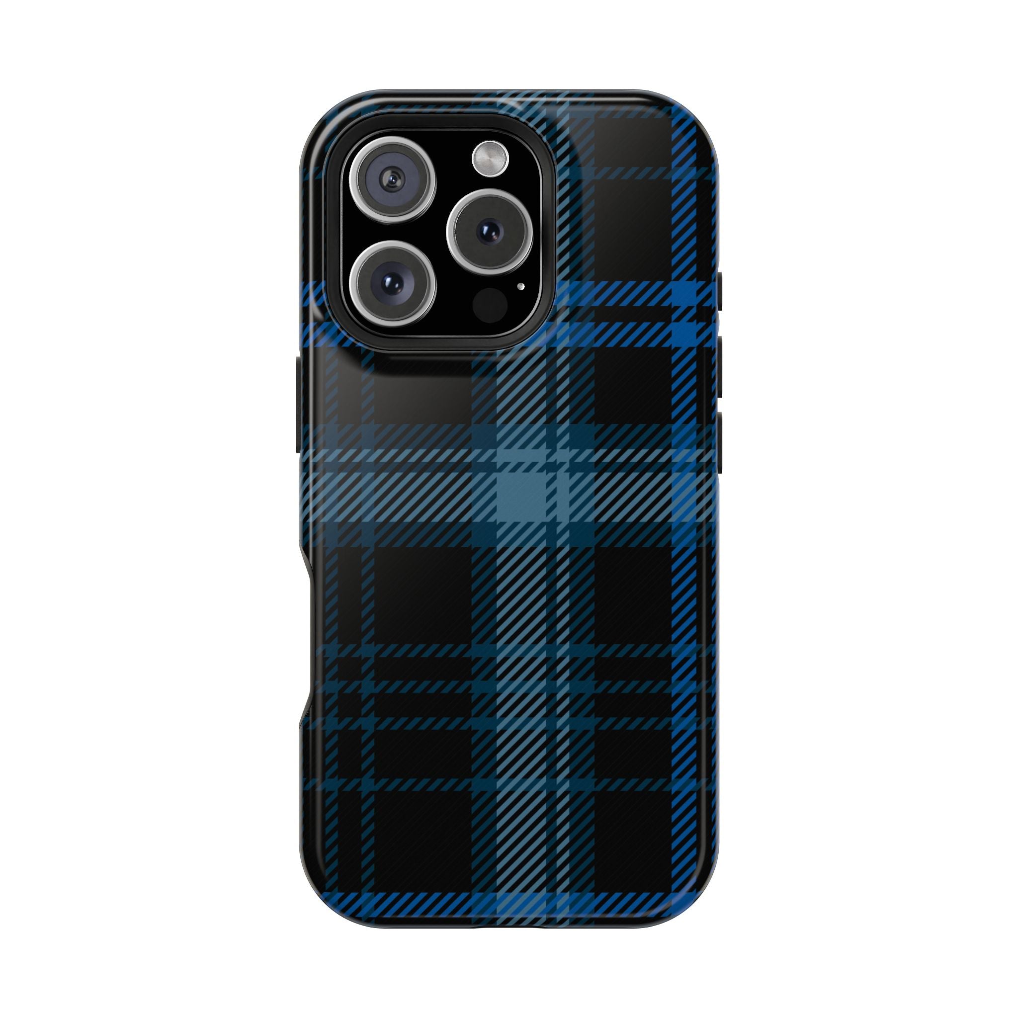 Blue Plaid Tough iPhone Case