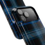 Blue Plaid Tough iPhone Case