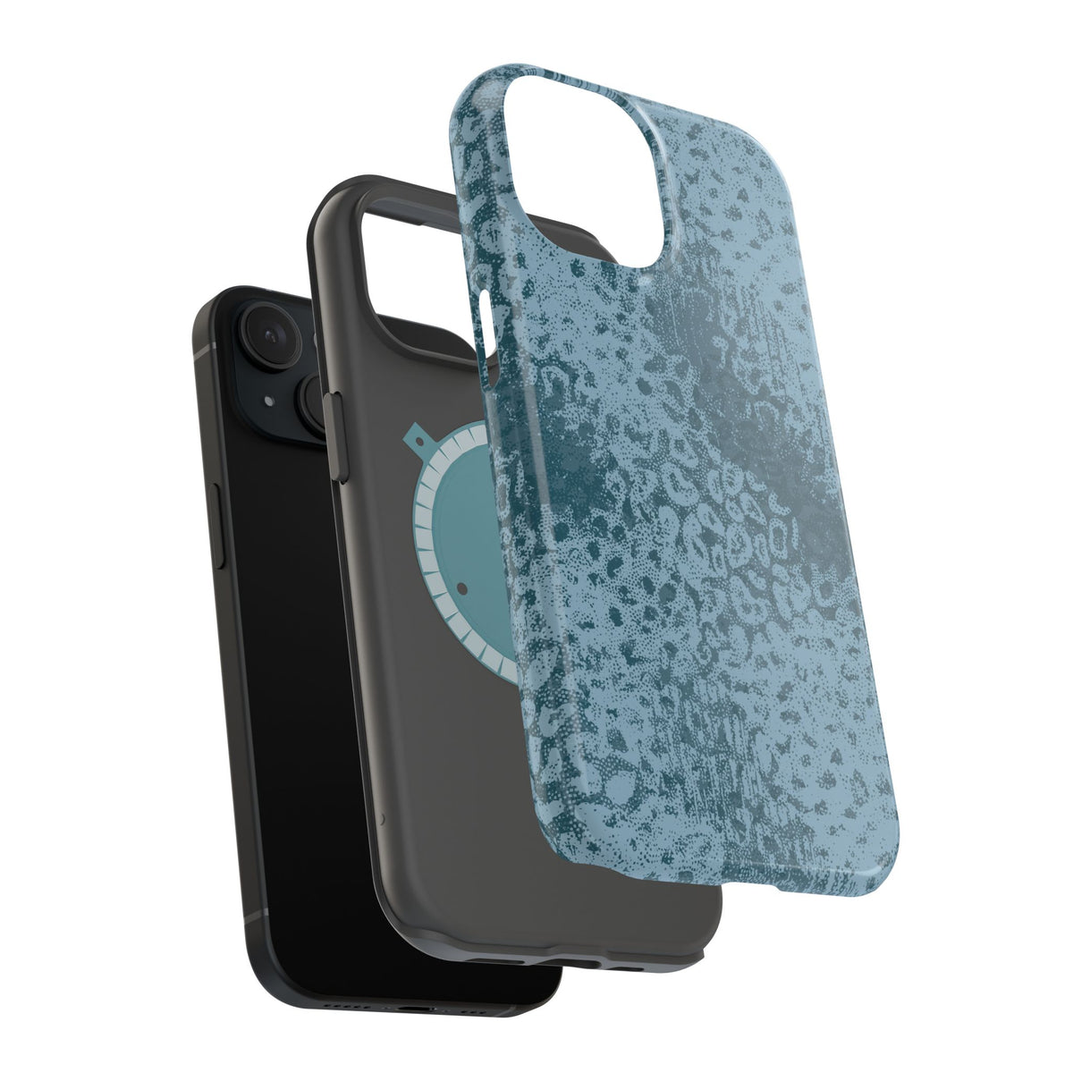 Blue Leopard MagSafe Tough iPhone Case