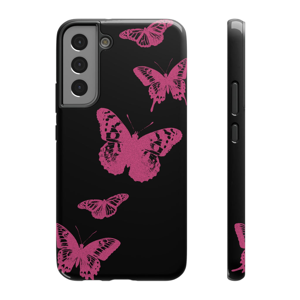 Pink Butterflies Tough Samsung Case