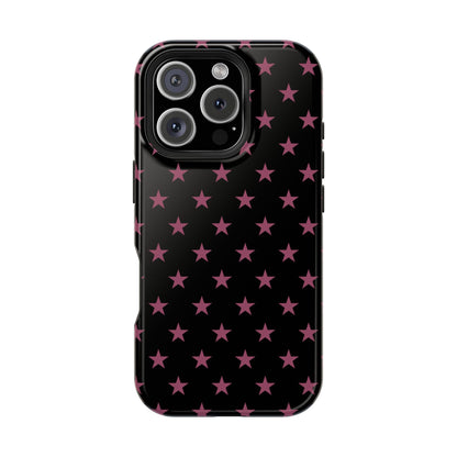Burgundy Stars MagSafe Tough iPhone Case