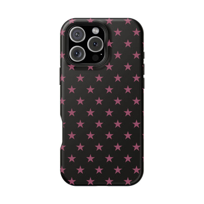 Burgundy Stars MagSafe Tough iPhone Case