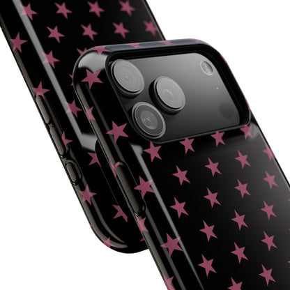 Burgundy Stars MagSafe Tough iPhone Case