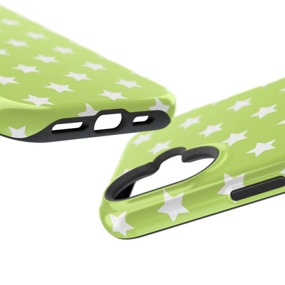 Green Stars MagSafe Tough iPhone Case
