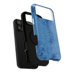 Blue Denim Tough iPhone Case