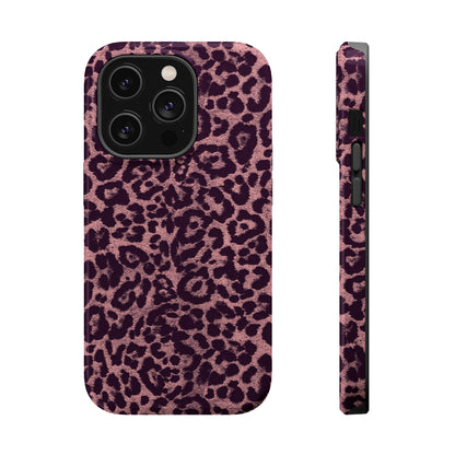 Purple Leopard MagSafe Tough iPhone Case