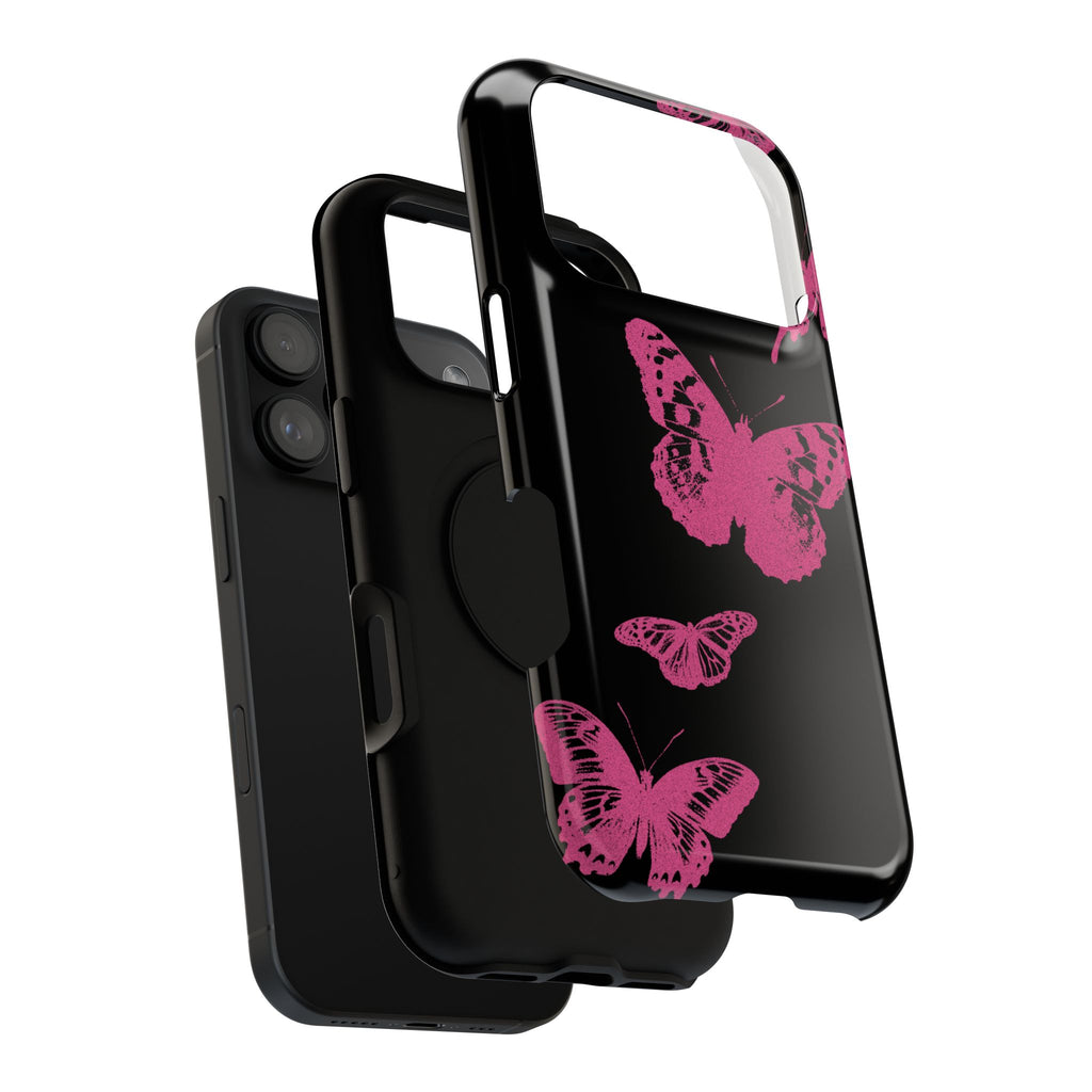 Pink Butterflies Tough iPhone Case