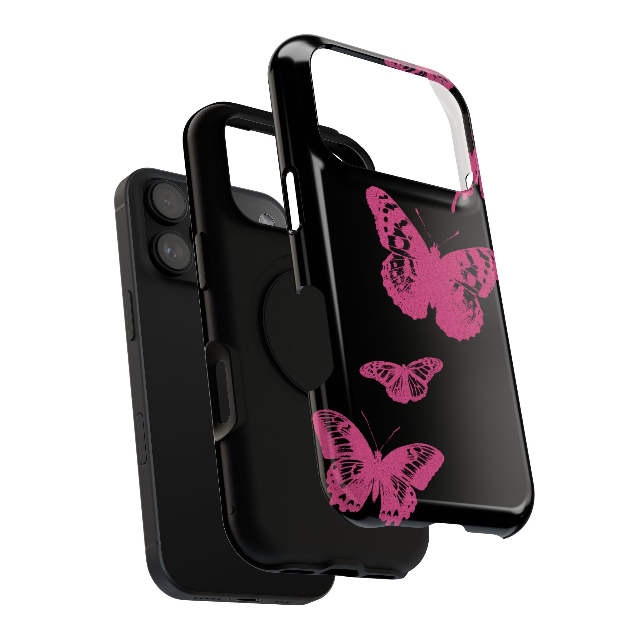 Pink Butterflies Tough iPhone Case