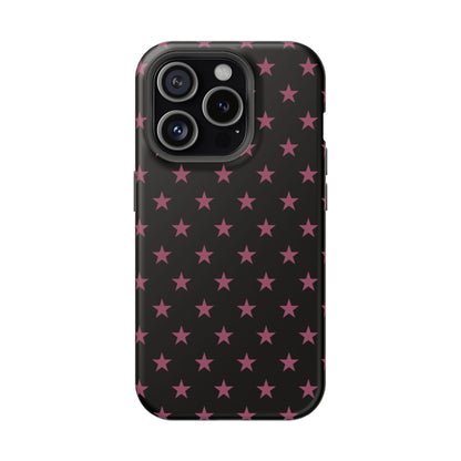 Burgundy Stars MagSafe Tough iPhone Case