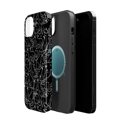 Black Cats MagSafe Tough iPhone Case