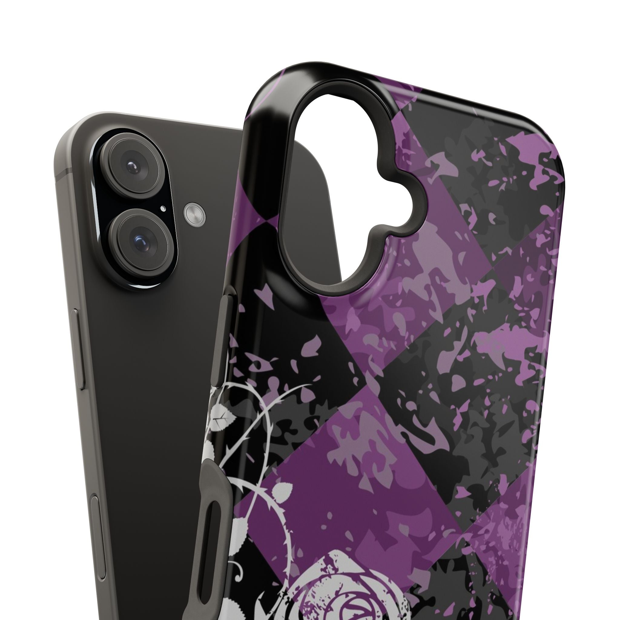 Checkered Rose Tough iPhone Case