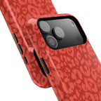 Red Leopard Tough iPhone Case