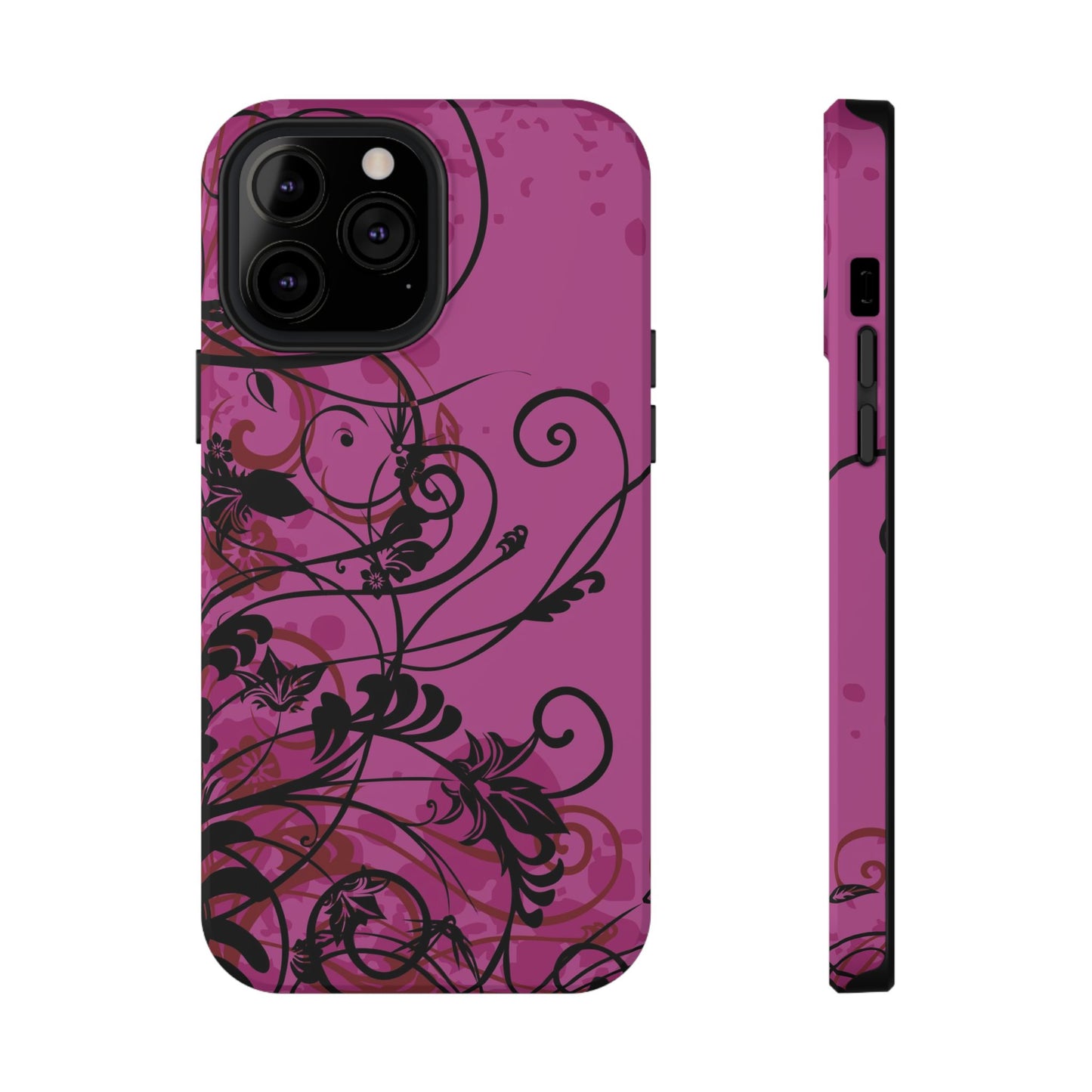 Midnight Petals Tough iPhone Case