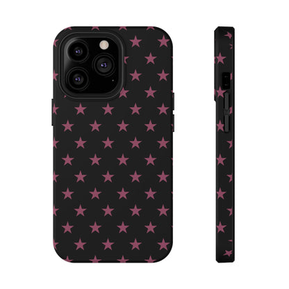 Burgundy Stars MagSafe Tough iPhone Case