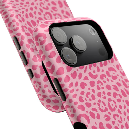 Light Pink Leopard MagSafe Tough iPhone Case