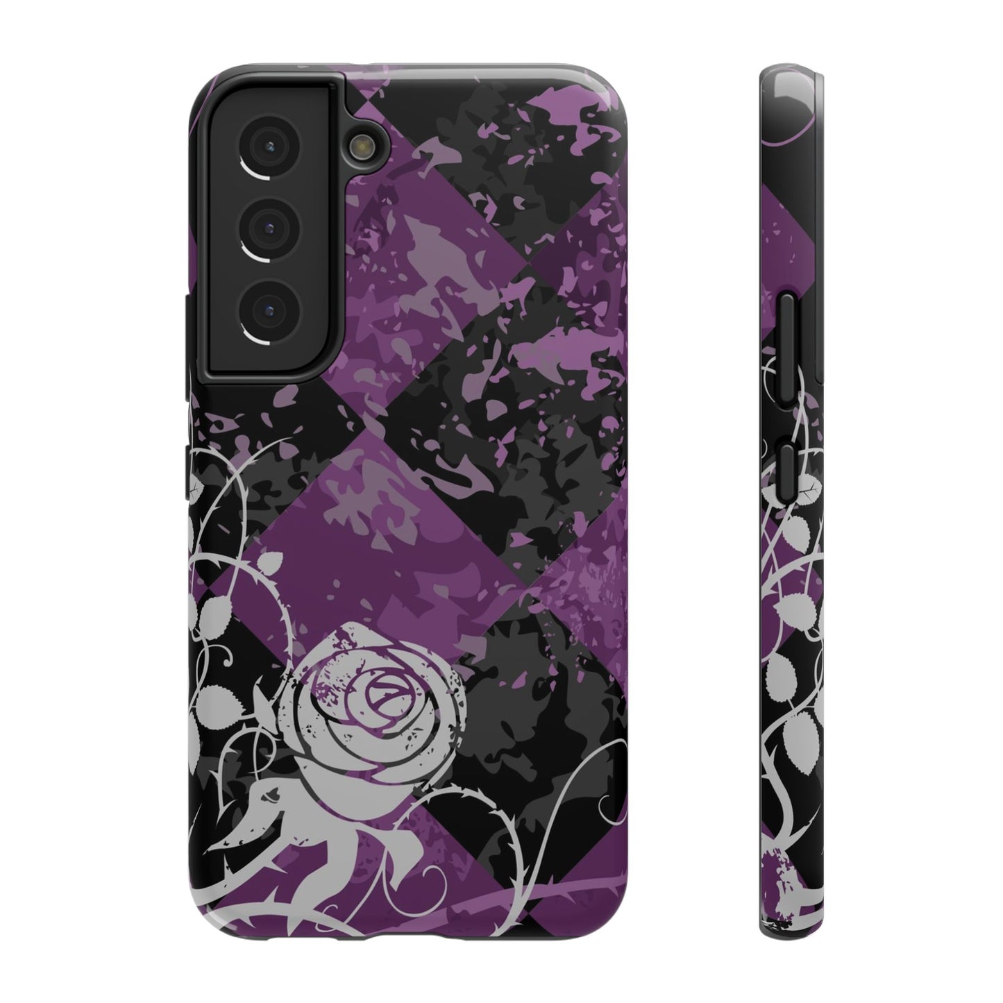 Checkered Rose Tough Samsung Case