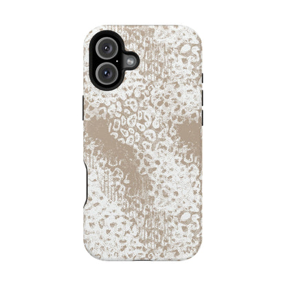 White Leopard MagSafe Tough iPhone Case