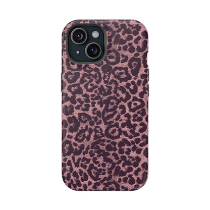 Purple Leopard MagSafe Tough iPhone Case