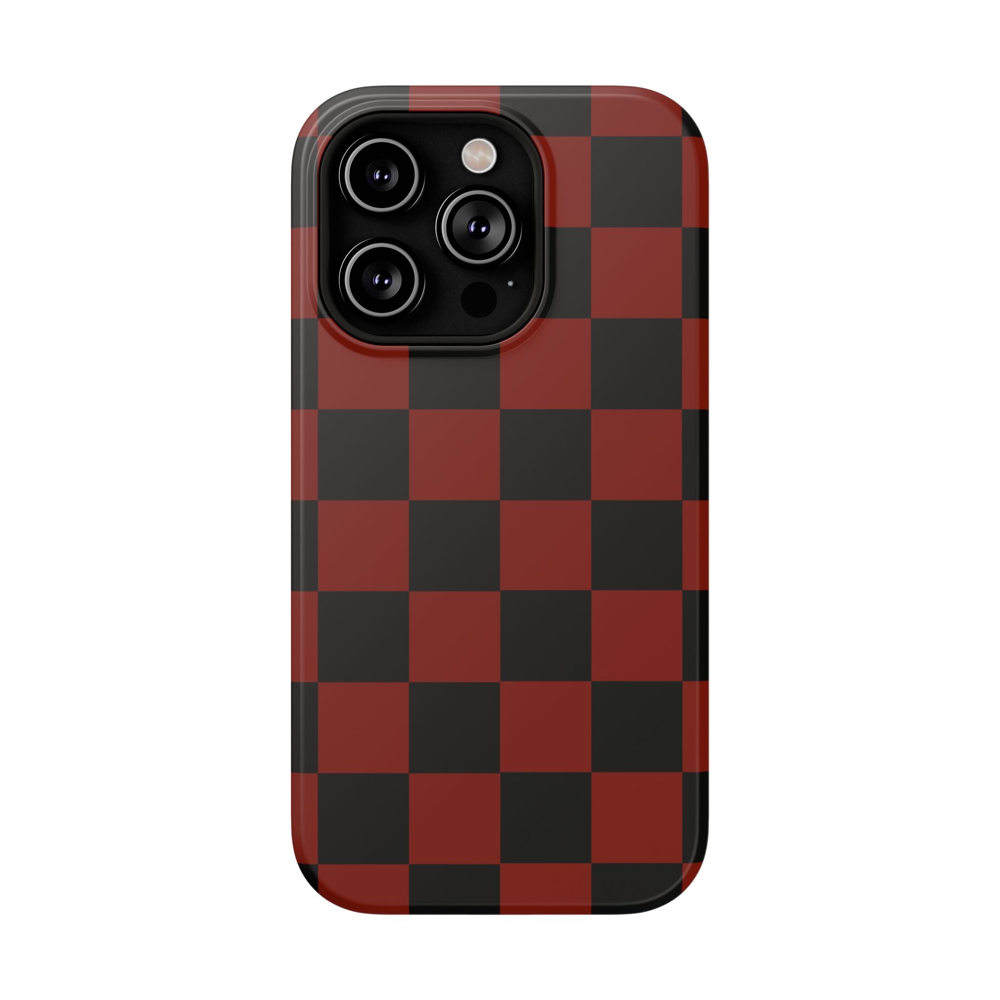 Red Grid Tough iPhone Case