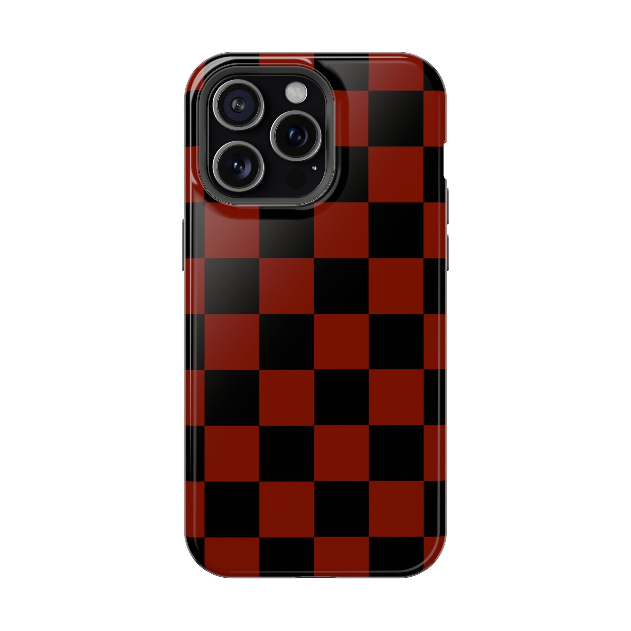 Red Grid Tough iPhone Case