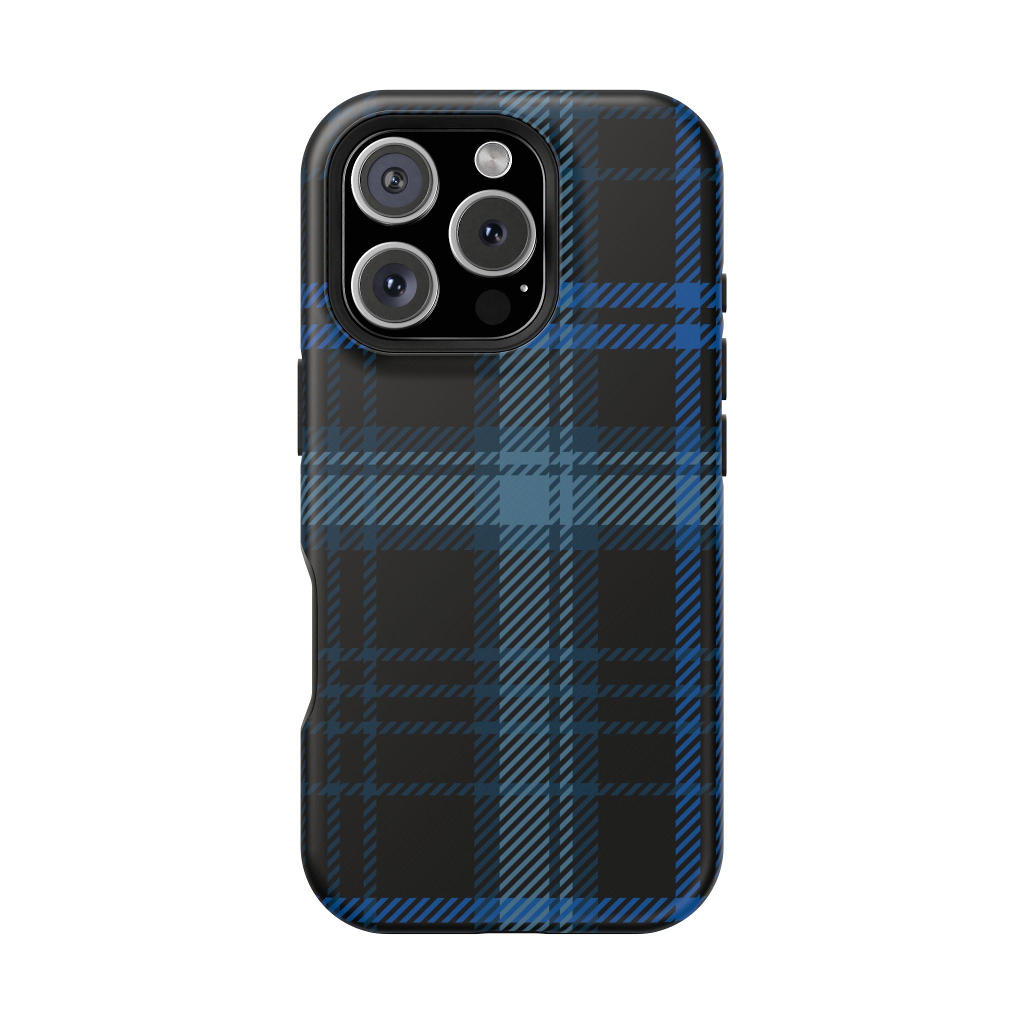 Blue Plaid Tough iPhone Case