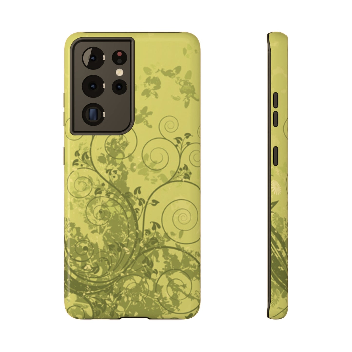Green Bloom Tough Samsung Case