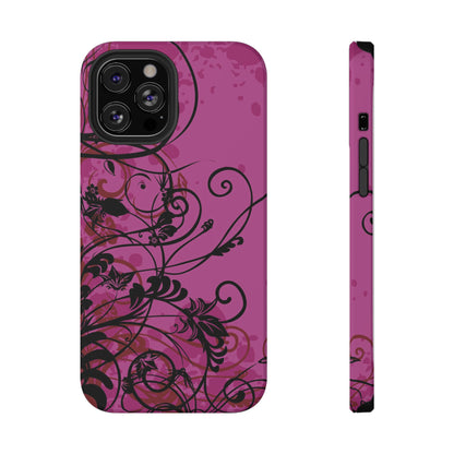 Midnight Petals Tough iPhone Case