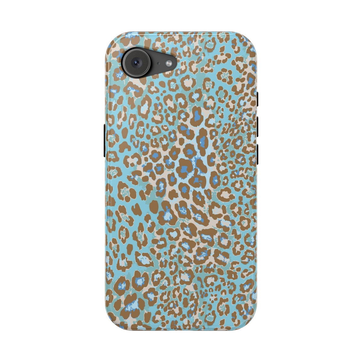 Faded Blue Leopard MagSafe Tough iPhone Case
