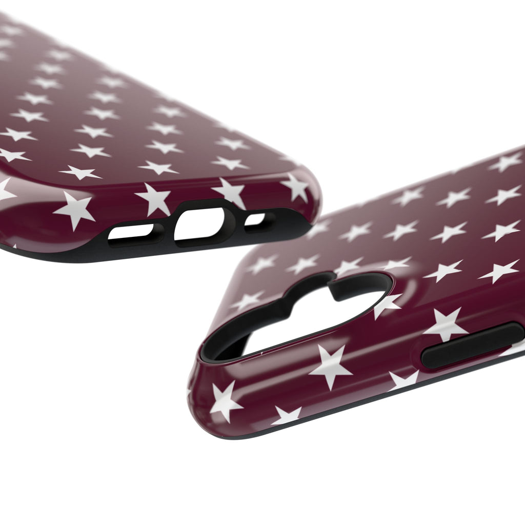 Maroon Stars Tough iPhone Case