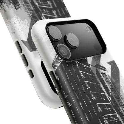 Monochrome City Tough iPhone Case