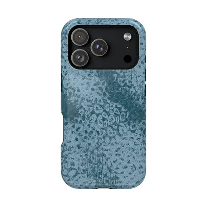 Blue Leopard MagSafe Tough iPhone Case